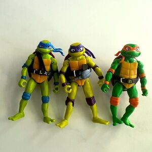 Teenage Mutant Ninja Turtles Set of 3 Donatello Leonardo Michelangelo